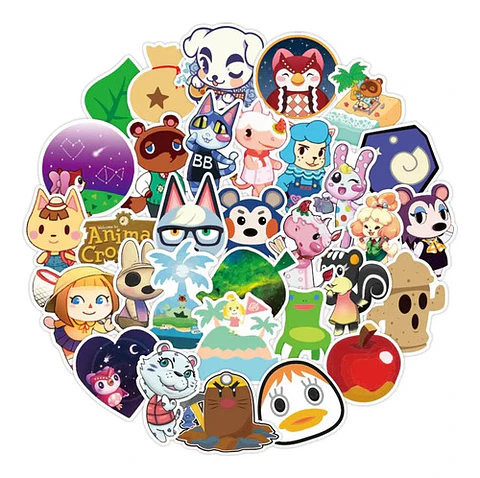 Set 100 Stickers De Animal Crossing - Pegatina / Calcomanías