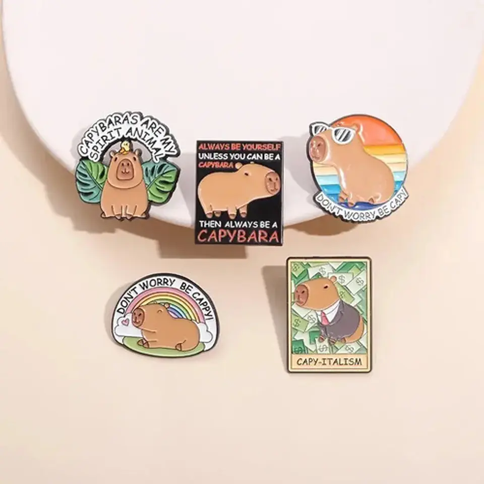 Pins De Carpinchos / Capibaras / (pines) Broches Metálicos 5
