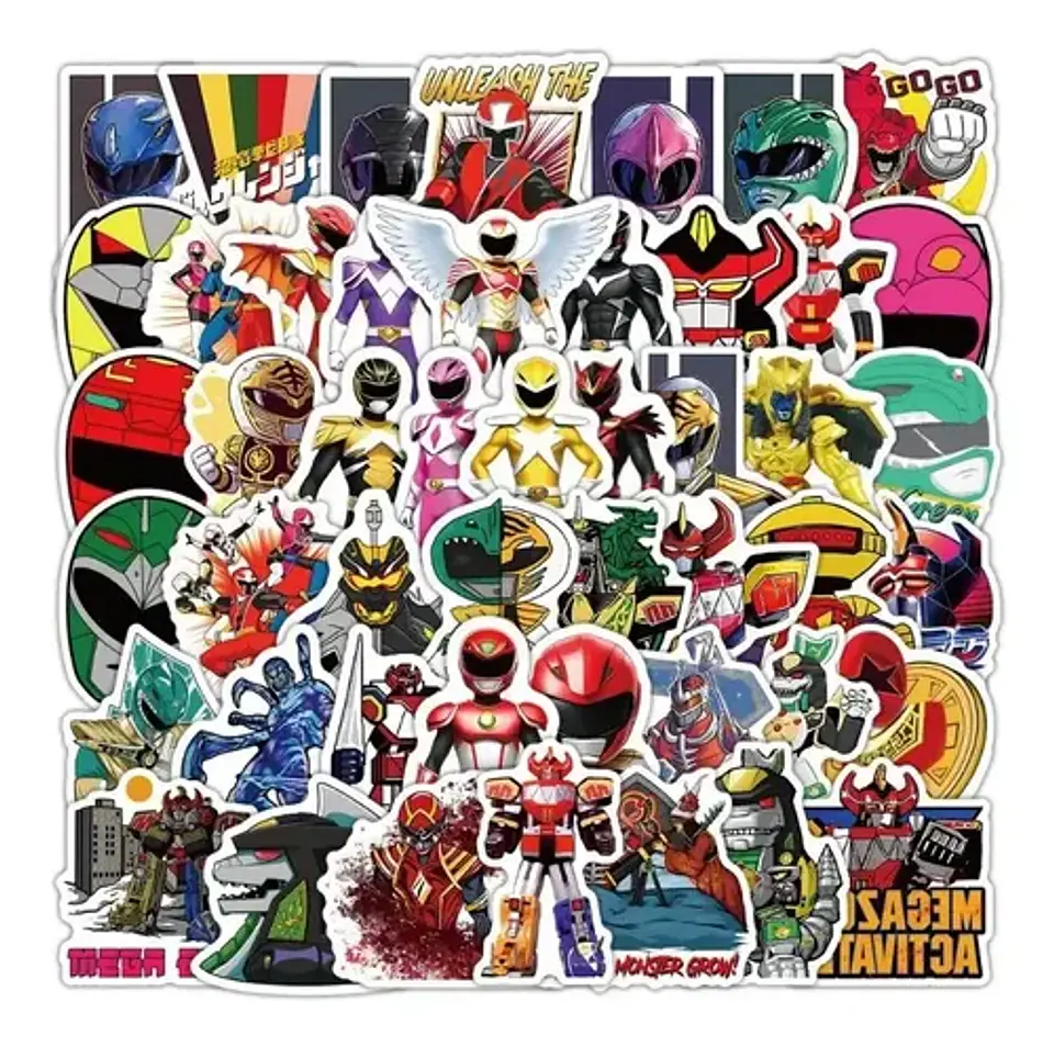 Power Rangers - Set 50 Stickers / Calcomanías Autoadhesivas 4