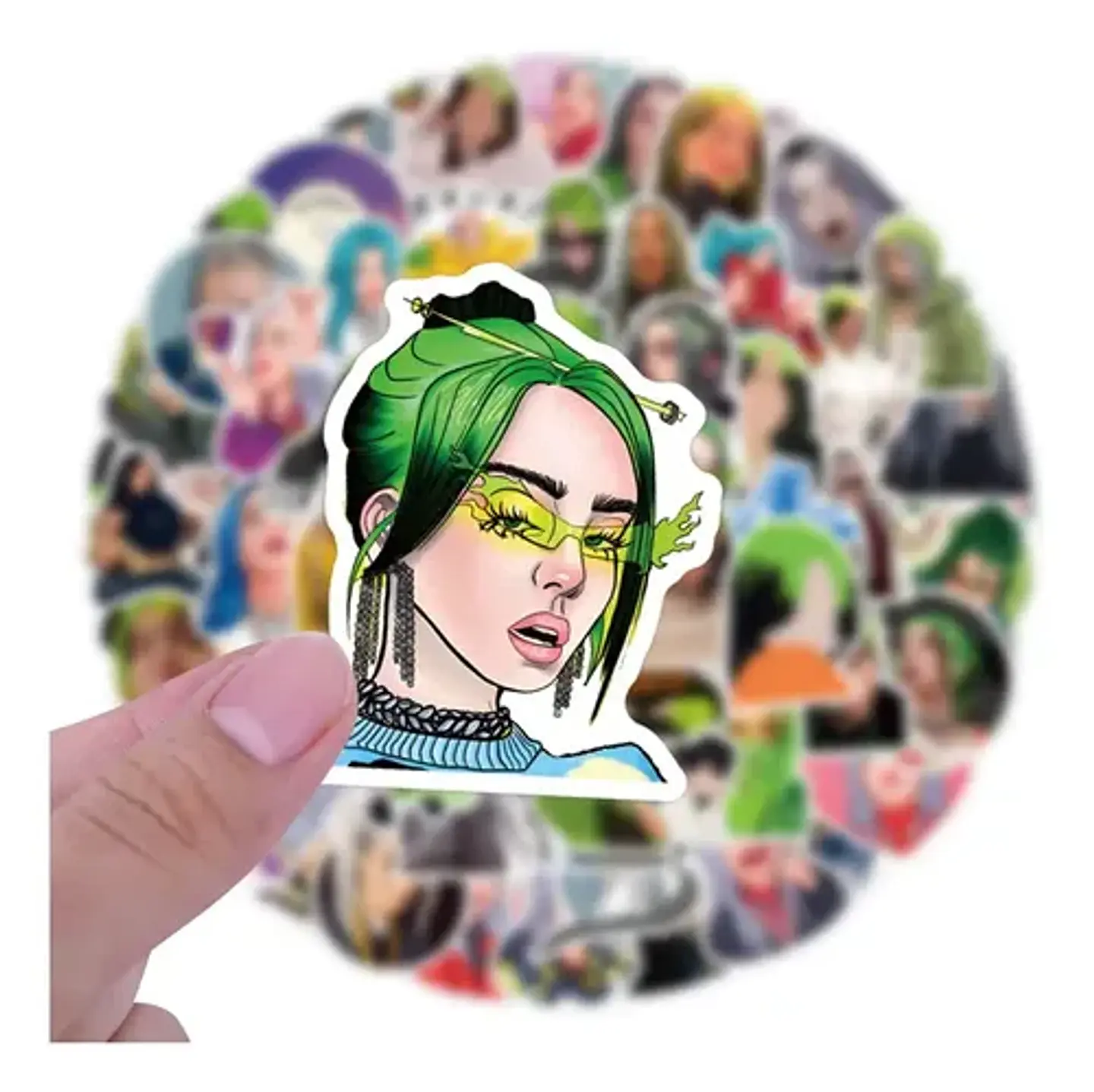 Set 100 Stickers De Billie Eilish - Pegatinas / Calcomanías 5
