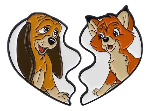 Pins Del Zorro Y El Sabueso / Disney / Broches Metalicos