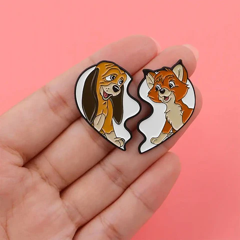 Pins Del Zorro Y El Sabueso / Disney / Broches Metalicos