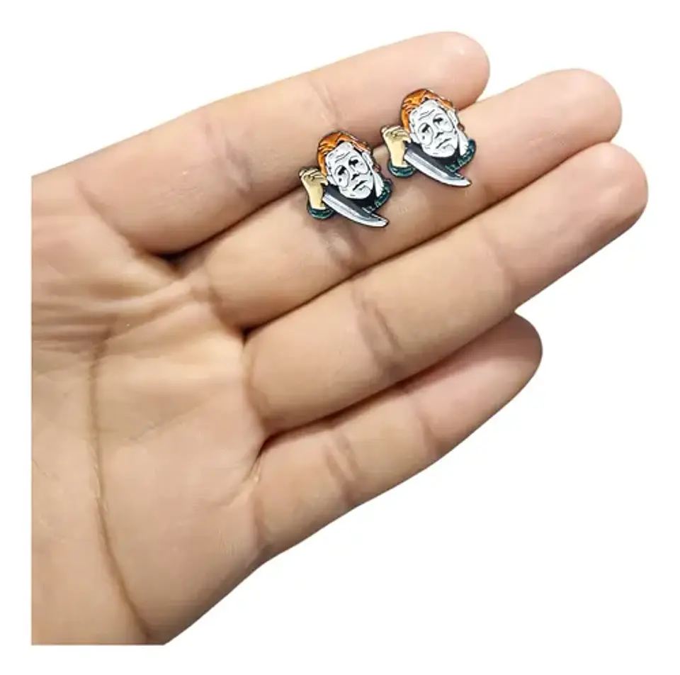 Aros Aretes Pendientes De Michael Myers / Acero Quirúrgico 3