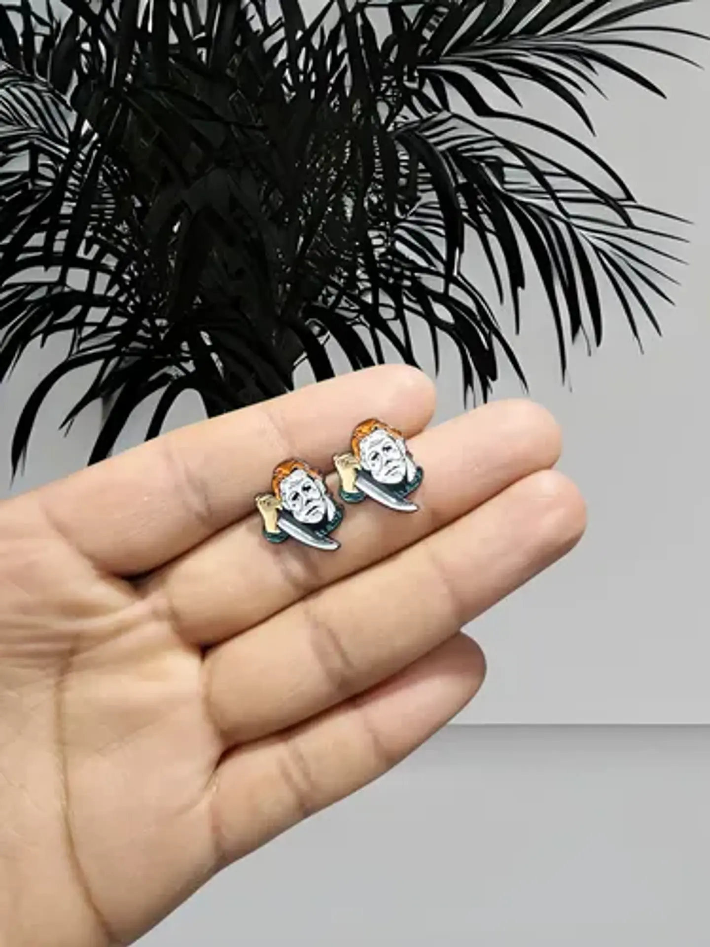 Aros Aretes Pendientes De Michael Myers / Acero Quirúrgico 4
