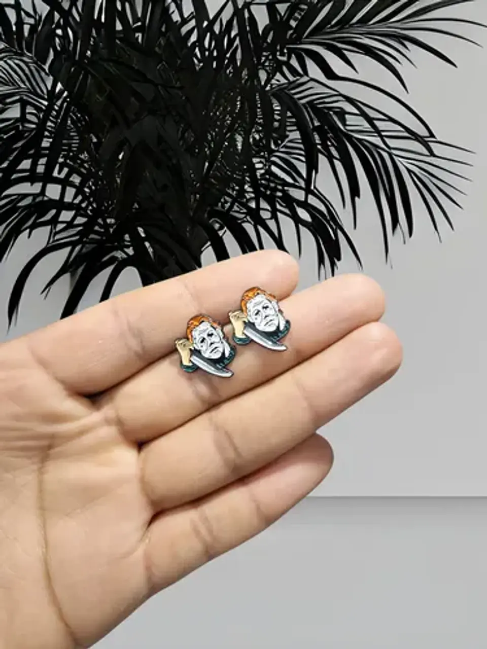 Aros Aretes Pendientes De Michael Myers / Acero Quirúrgico 4