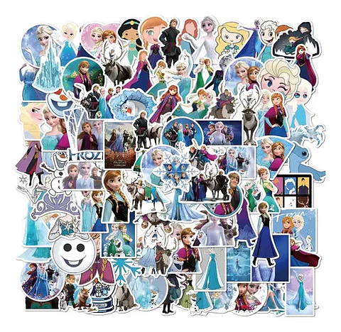Set 100 Stickers De Frozen - Pegatinas / Calcomanías