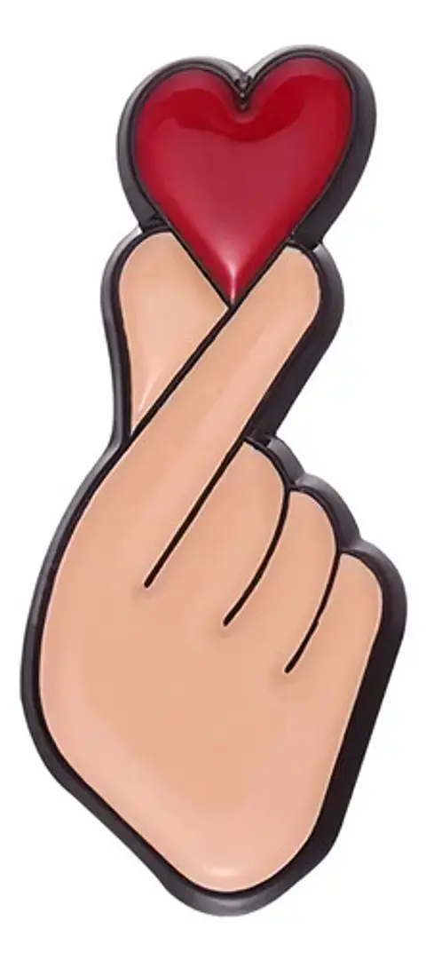 Pins De Corazon Coreano Kawaii / Corazon / Broches Metalicos