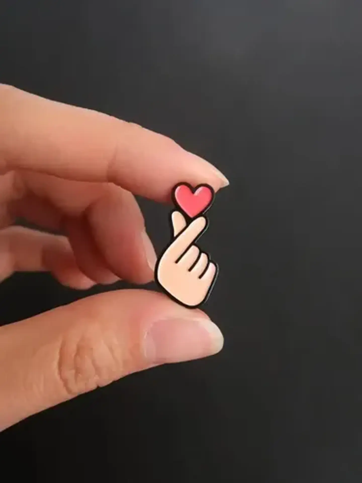 Pins De Corazon Coreano Kawaii / Corazon / Broches Metalicos 2