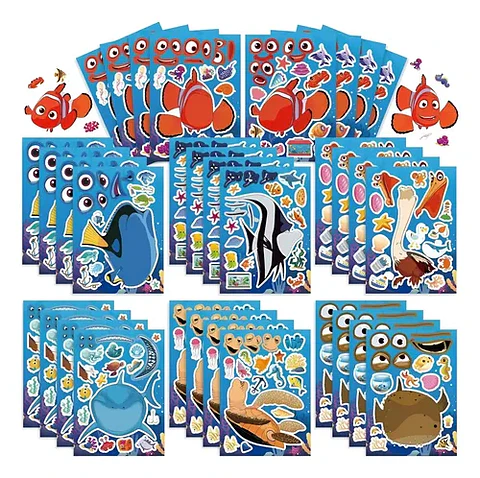 Pack X16 Láminas Stickers De Buscando A Nemo Adhesivos