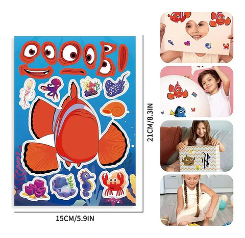 Pack X16 Láminas Stickers De Buscando A Nemo Adhesivos