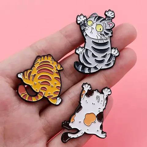 Pins De Gatos Lindos / Kawaii / (pines) Broches Metálicos