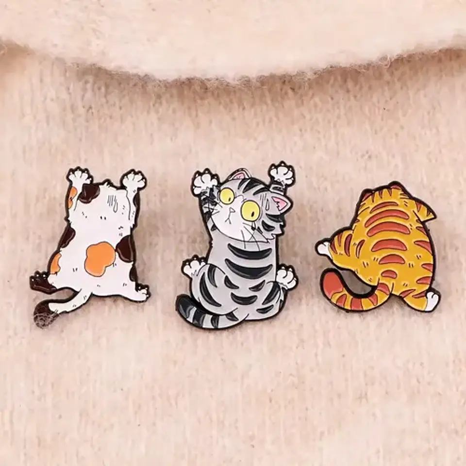 Pins De Gatos Lindos / Kawaii / (pines) Broches Metálicos 9