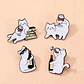 Pins De Gatos Lindos / Kawaii / (pines) Broches Metálicos - Miniatura 17