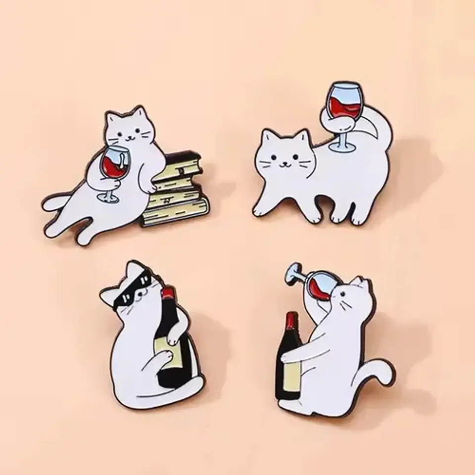 Pins De Gatos Lindos / Kawaii / (pines) Broches Metálicos 17