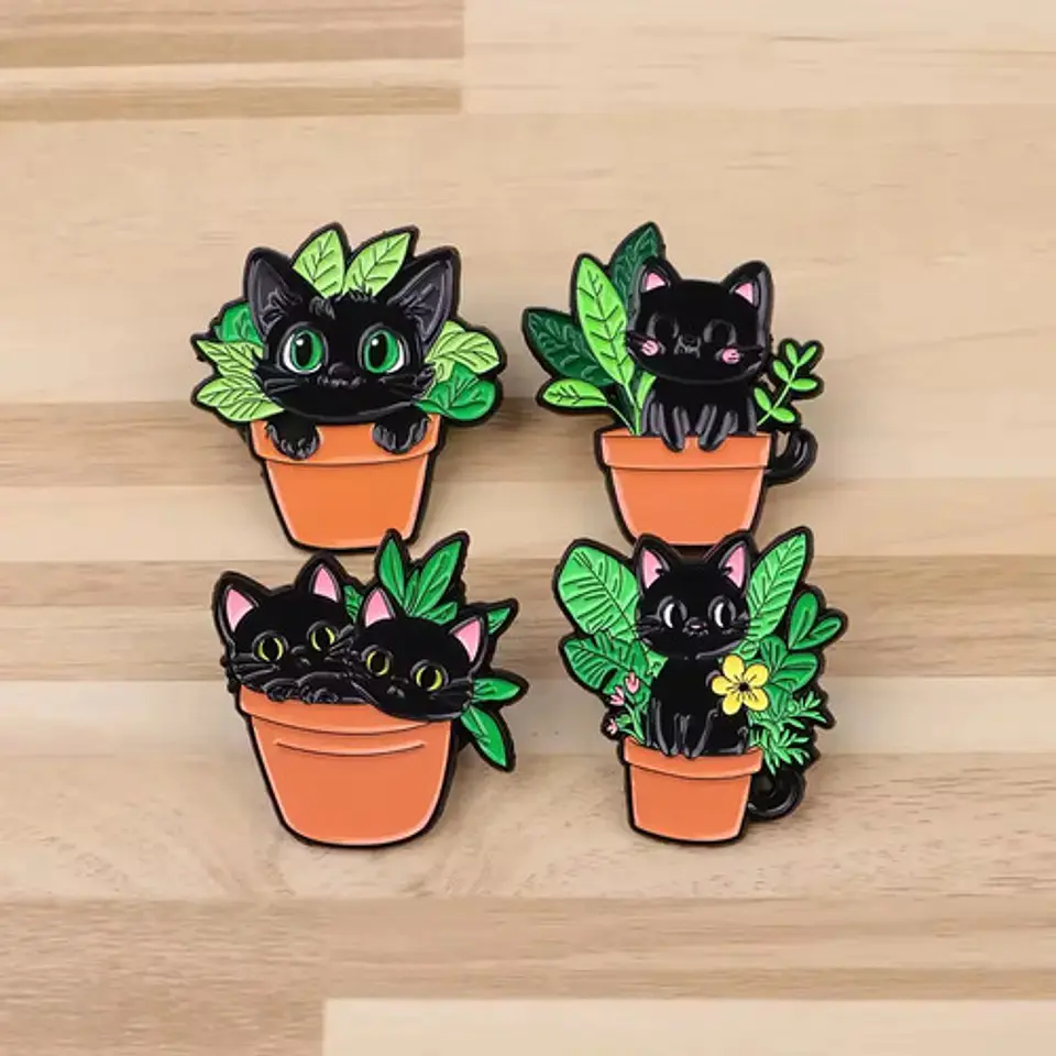 Pins De Gatos Lindos / Kawaii / (pines) Broches Metálicos 21