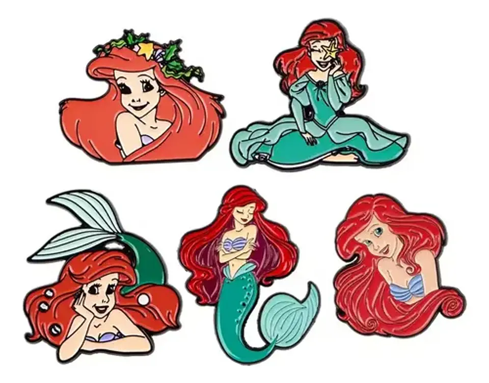 Pins De La Sirenita / Ariel / (pines) Broches Metálicos 8