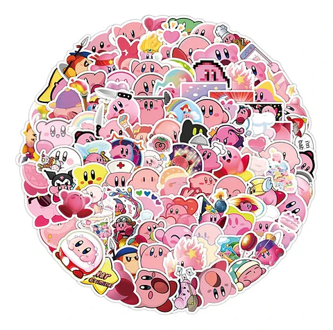 Set 100 Stickers De Kirby - Pegatinas / Calcomanías