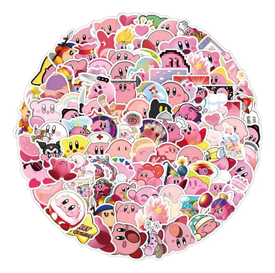 Set 100 Stickers De Kirby - Pegatinas / Calcomanías 1