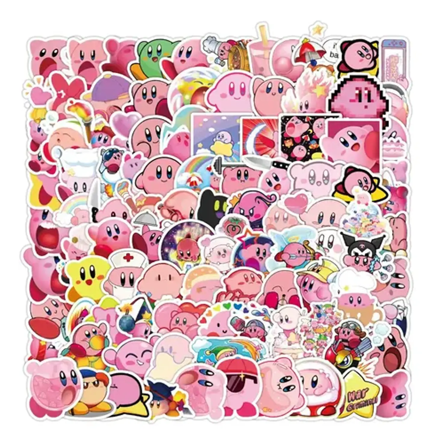Set 100 Stickers De Kirby - Pegatinas / Calcomanías 2