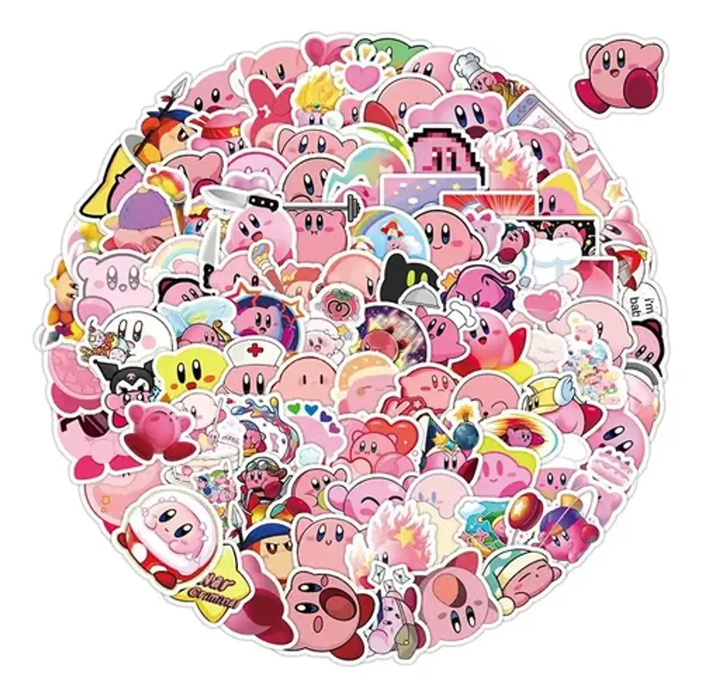 Set 100 Stickers De Kirby - Pegatinas / Calcomanías 4