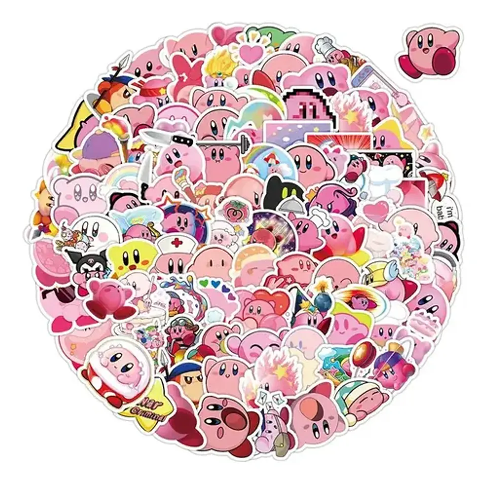Set 100 Stickers De Kirby - Pegatinas / Calcomanías 4