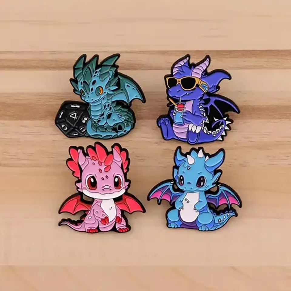 Pins De I Love Dragones / Dragones / Broches Metalicos 9