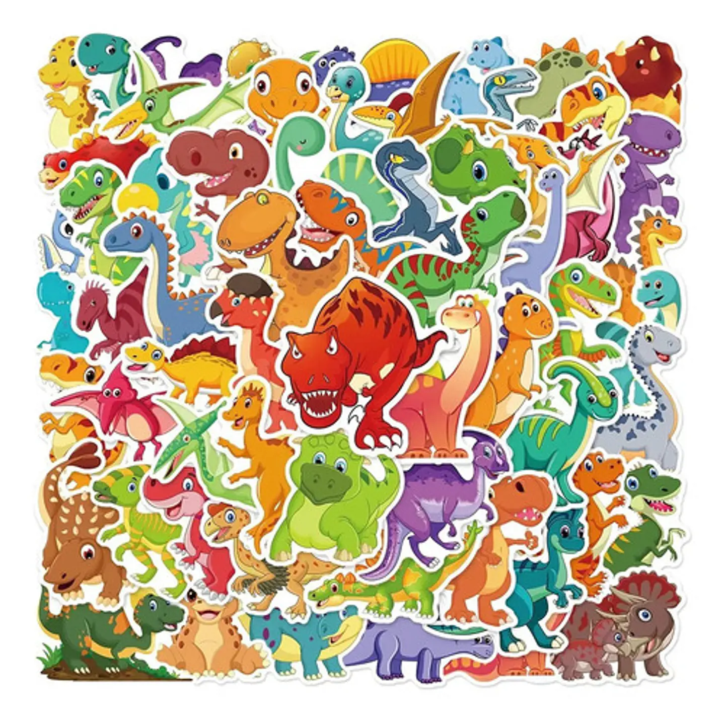 Set 100 Stickers De Dinosaurios - Pegatinas / Calcomanías 1
