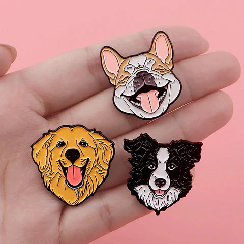 Pins De Bulldog / Perros Kawaii / Broches Metalicos (pines)