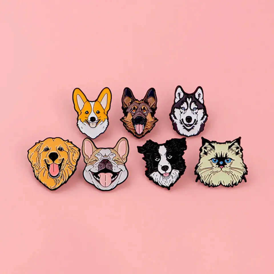 Pins De Bulldog / Perros Kawaii / Broches Metalicos (pines) 4