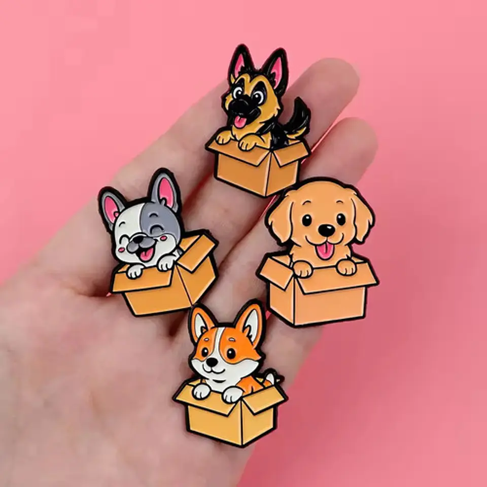 Pins De Bulldog / Perros Kawaii / Broches Metalicos (pines) 10