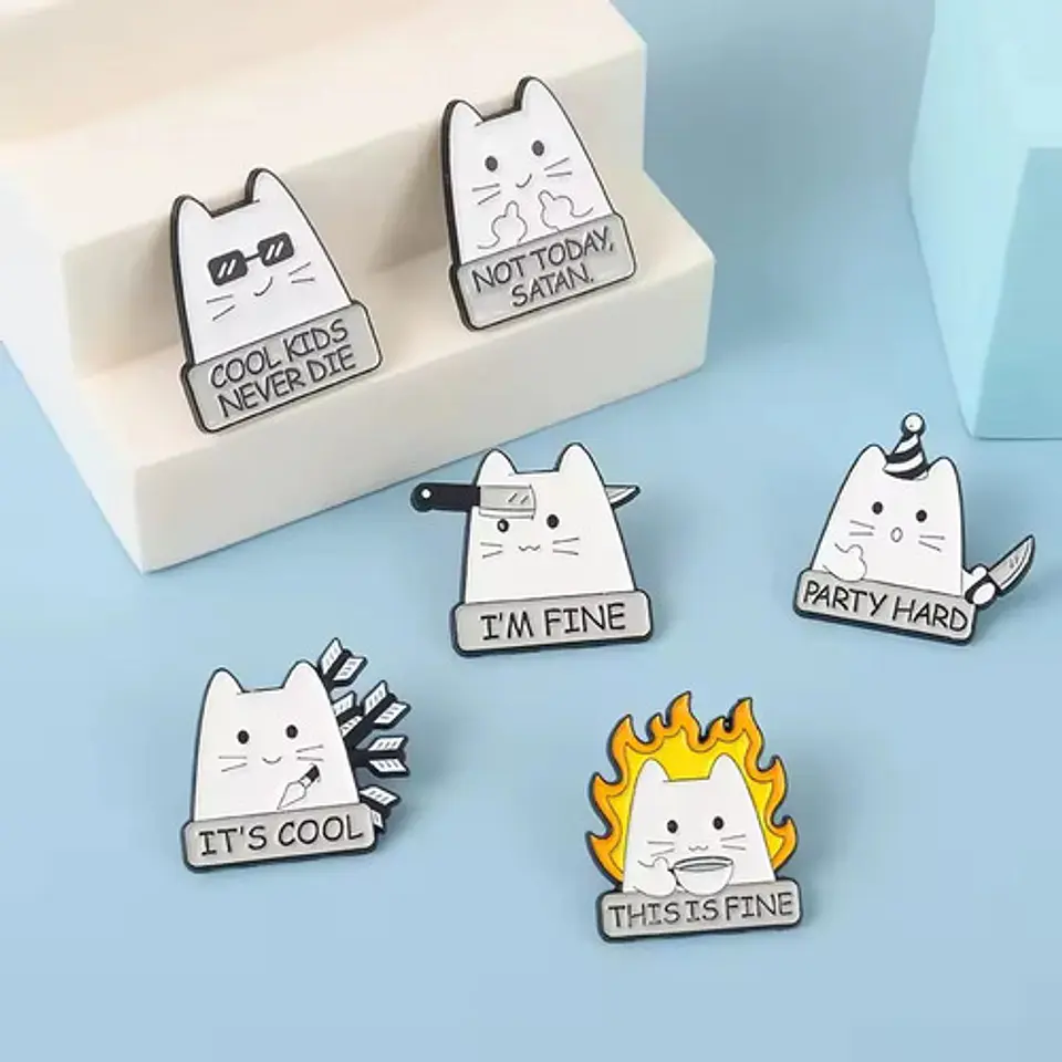 Pins De Gatos Kawaii / Lindos / (pines) Broches Metálicos 17