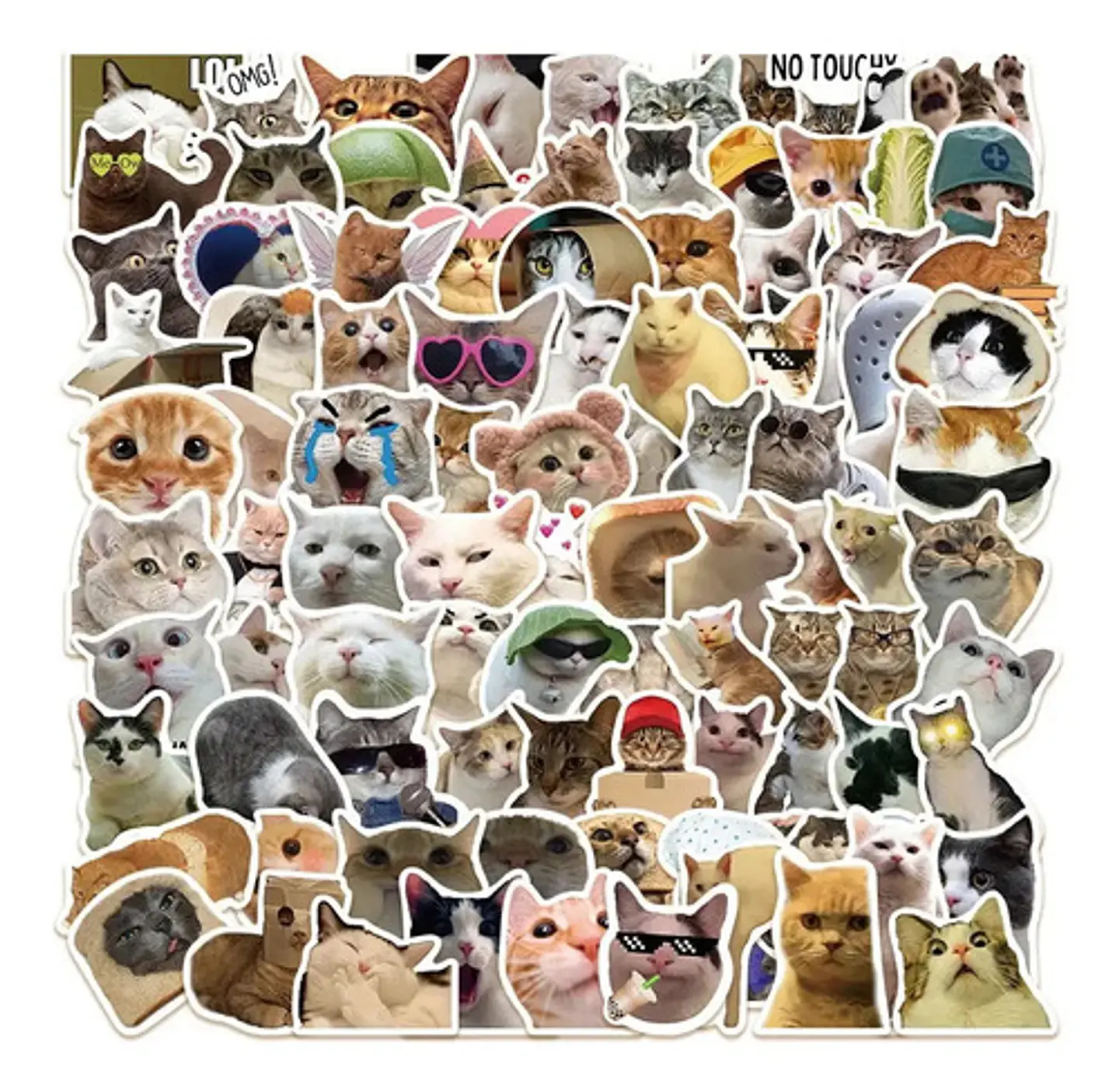 Set 100 Stickers De Gatos Gatitos - Pegatinas / Calcomanías 3