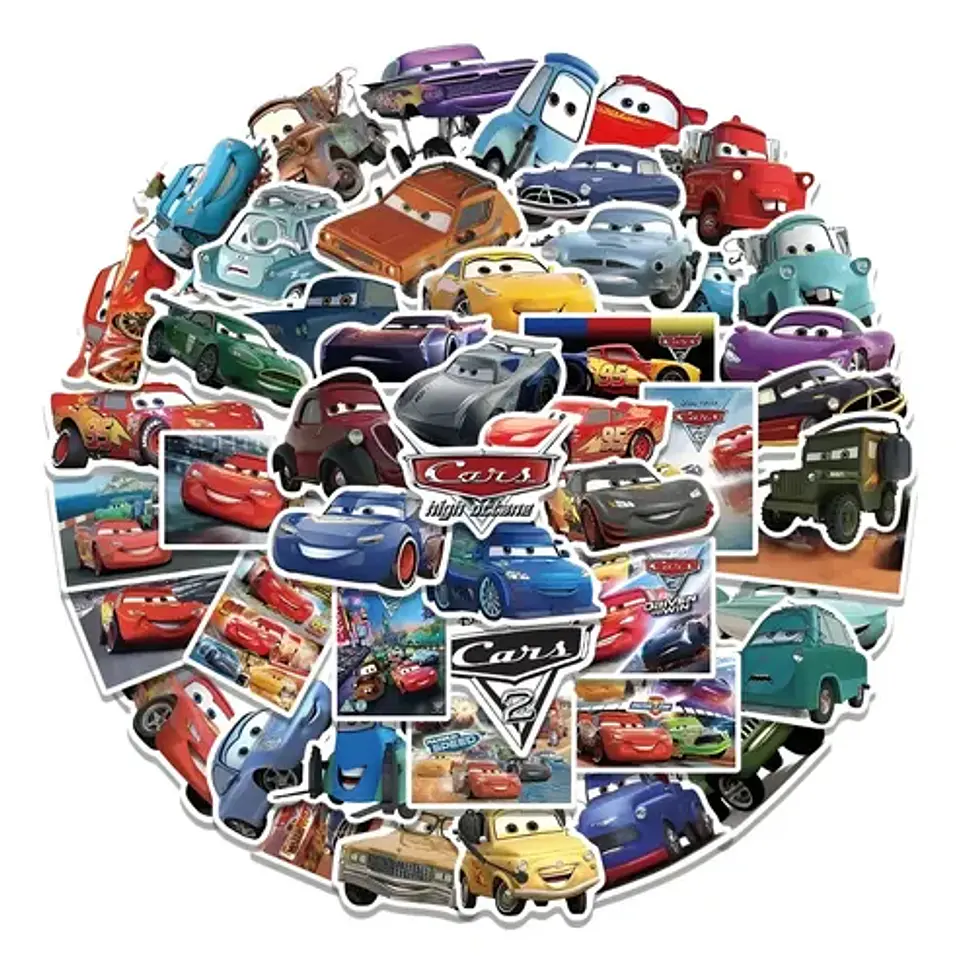 Set 100 Stickers De Cars - Pegatinas / Calcomanías 1