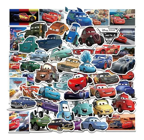 Set 100 Stickers De Cars - Pegatinas / Calcomanías