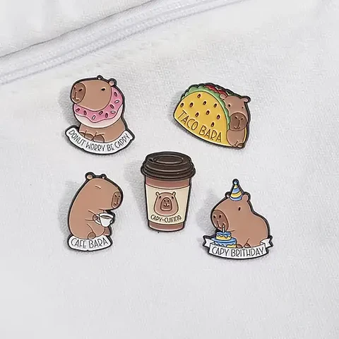 Pins De Capibaras / Carpincho / (pines) Broches Metálicos