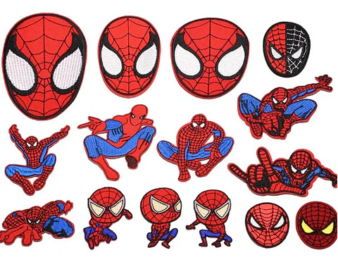 Spiderman / Set 20 Parches Bordados Para Ropa De Spiderman