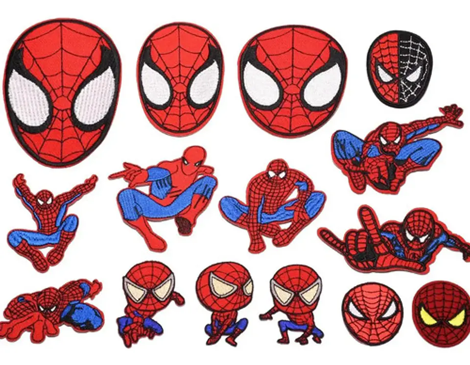 Spiderman / Set 20 Parches Bordados Para Ropa De Spiderman 1