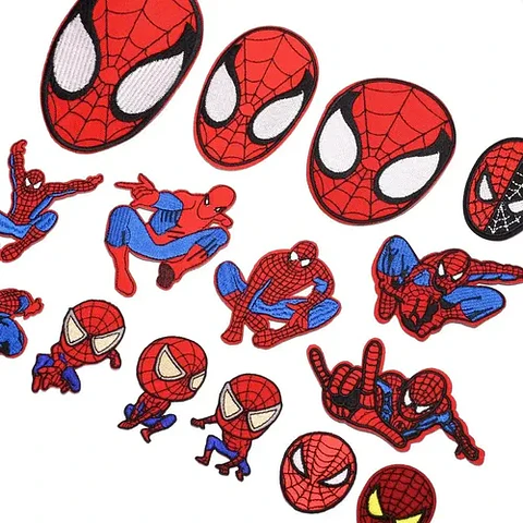 Spiderman / Set 20 Parches Bordados Para Ropa De Spiderman