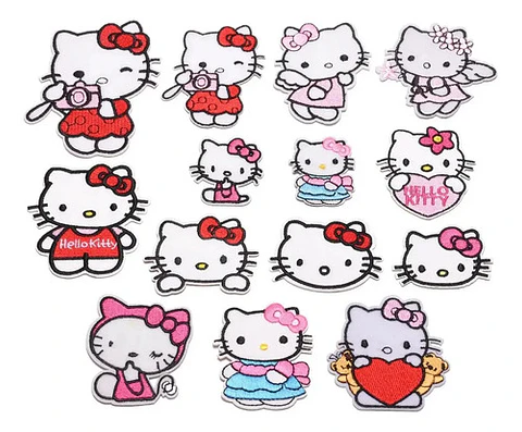 Hello Kitty / Set 15 Parches Bordados Para Ropa Hello Kitty