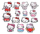 Hello Kitty / Set 15 Parches Bordados Para Ropa Hello Kitty - Miniatura 1