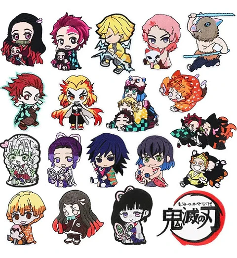 Demon Slayer / Set 19 Parches Bordados Ropa De Demon Slayer