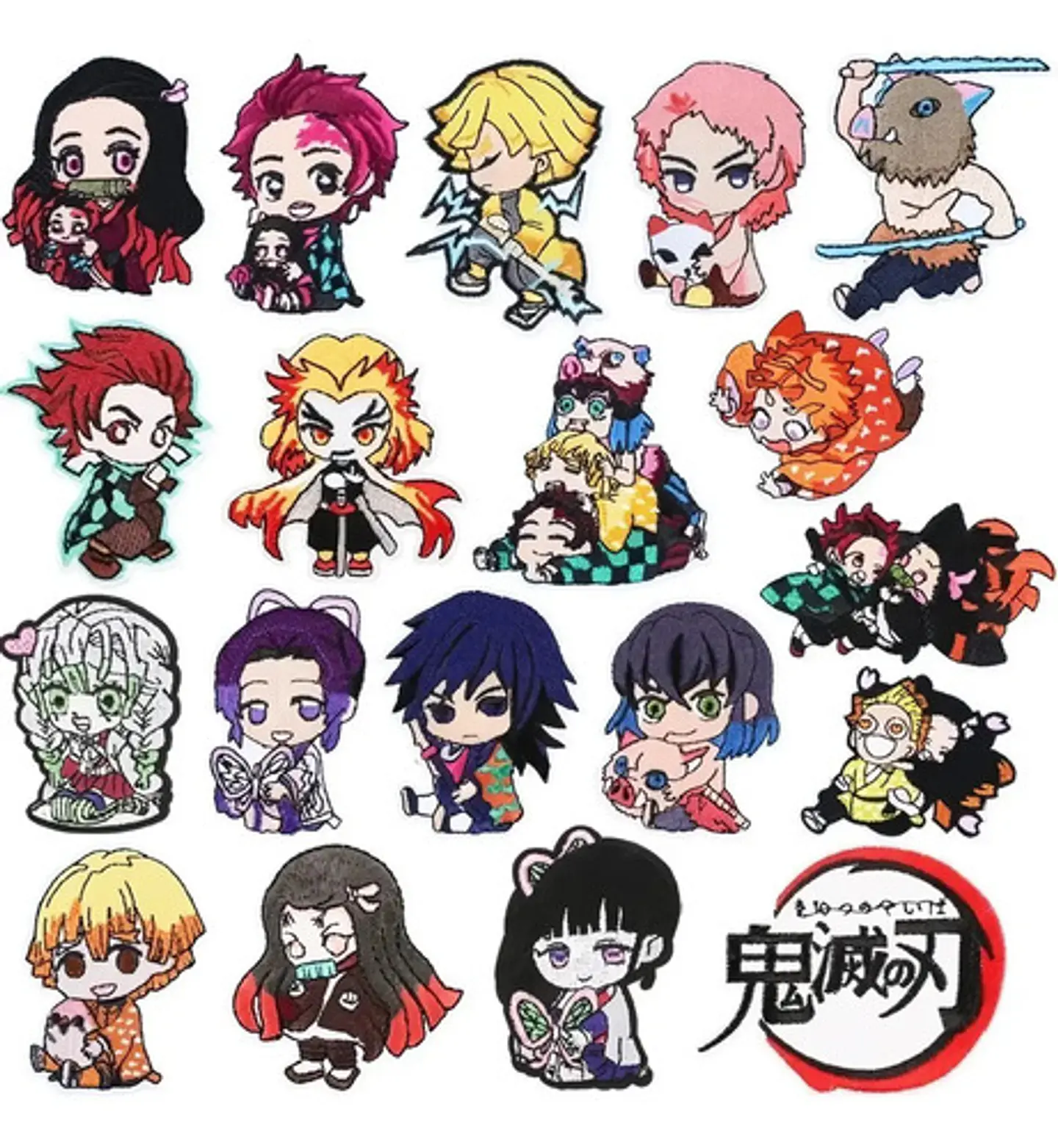 Demon Slayer / Set 19 Parches Bordados Ropa De Demon Slayer 1