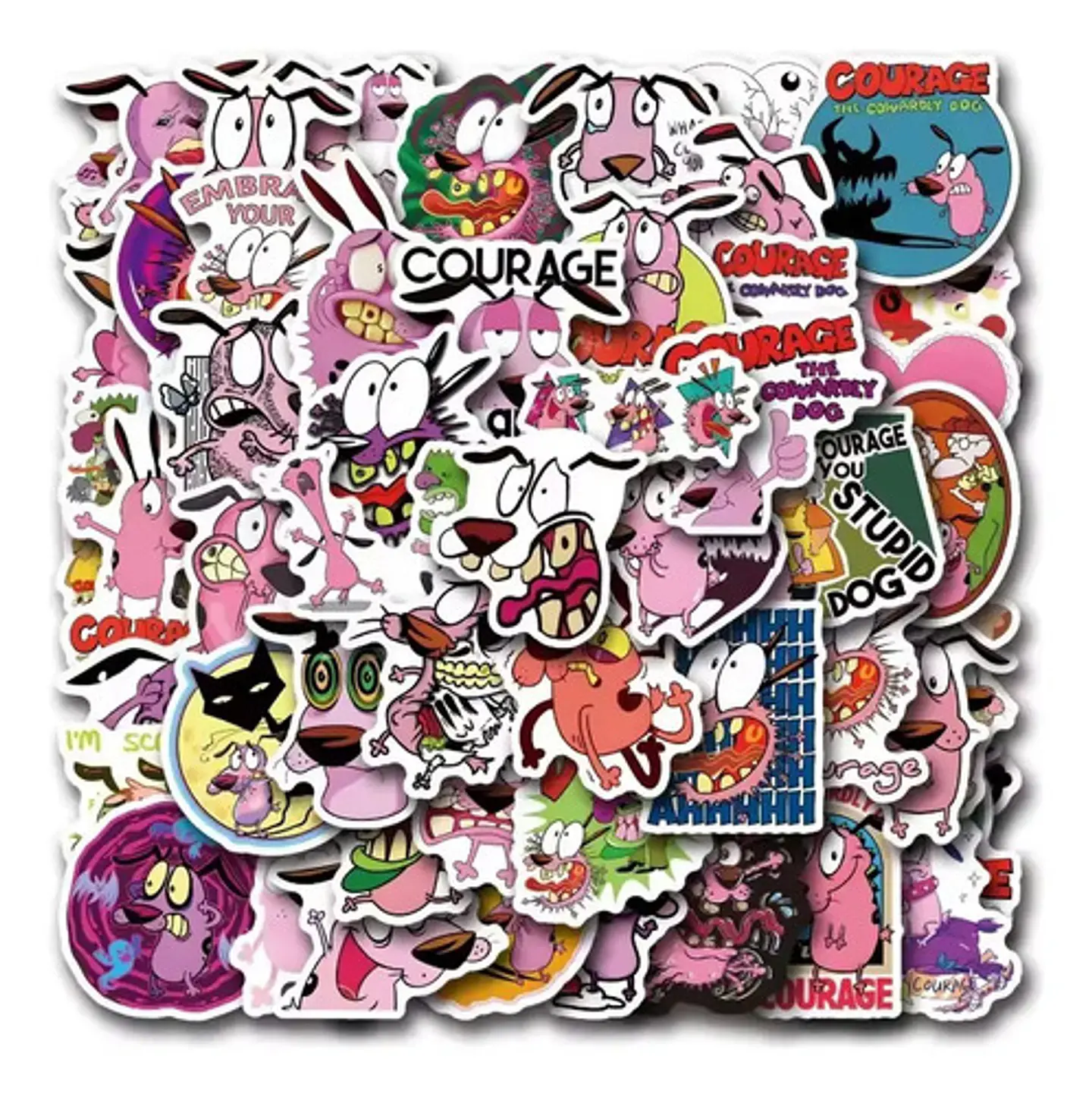 Coraje El Perro Cobarde  - Set De 50 Stickers / Calcomanias 2