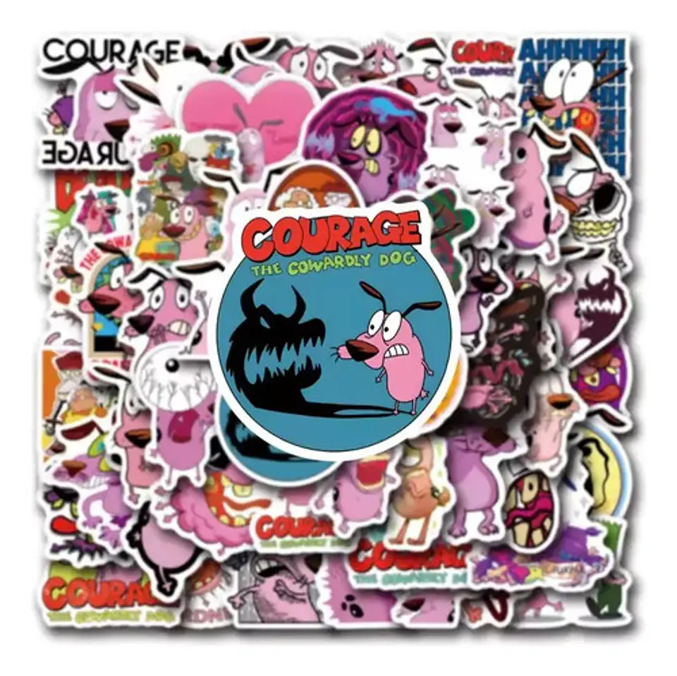 Coraje El Perro Cobarde  - Set De 50 Stickers / Calcomanias 3