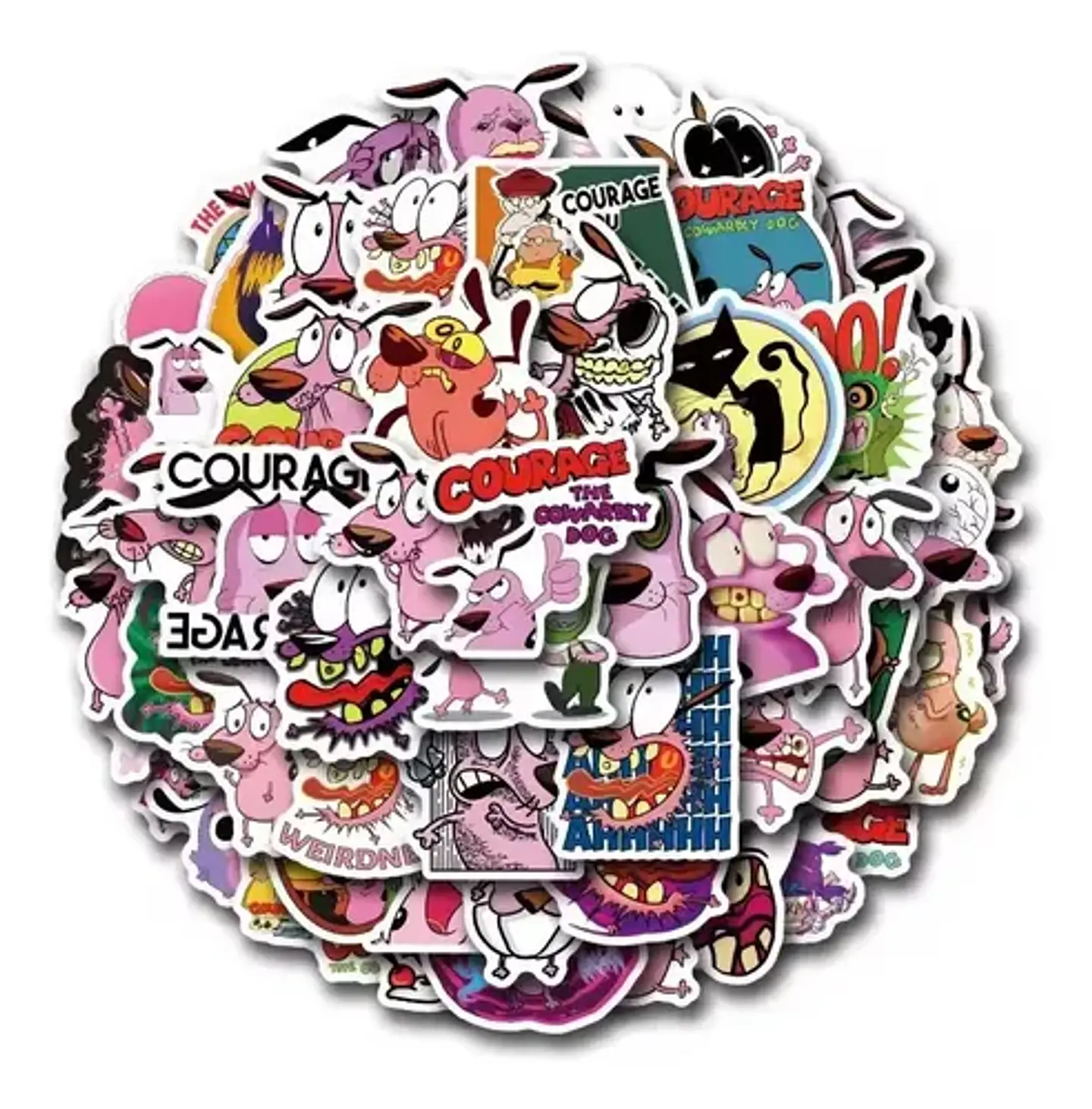 Coraje El Perro Cobarde  - Set De 50 Stickers / Calcomanias 4