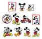 Mickey Mouse / Set 11 Parches Bordados Para Ropa De Mickey - Miniatura 1