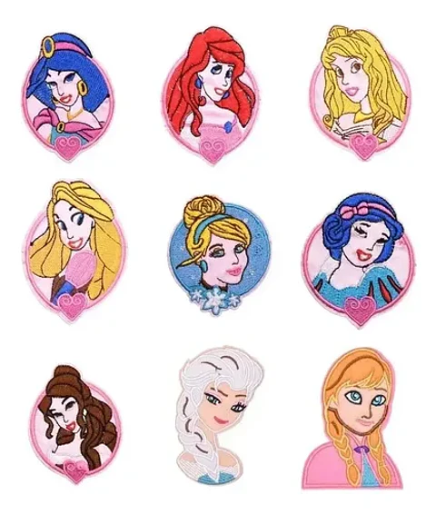 Princesas Disney / Set 13 Parches Bordados De Princesas
