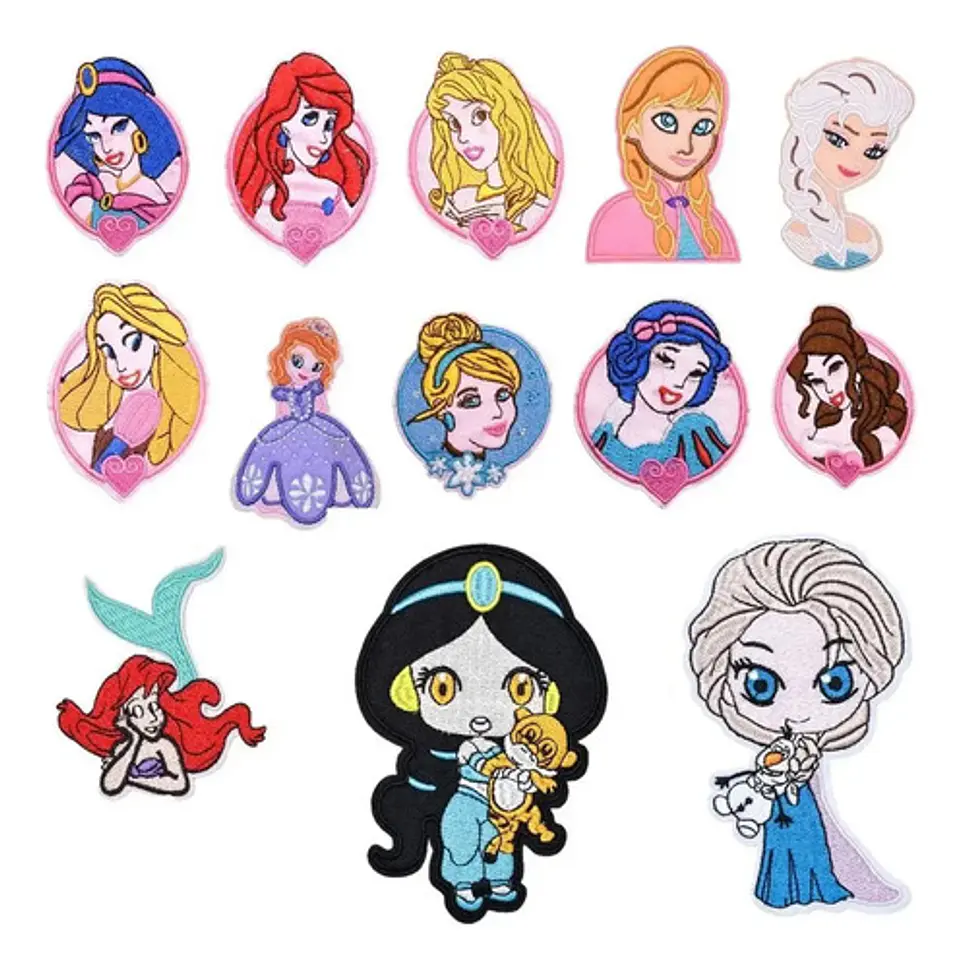 Princesas Disney / Set 13 Parches Bordados De Princesas 2