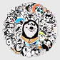 Perro Husky Siberiano - Set De 50 Stickers / Calcomanias - Miniatura 4