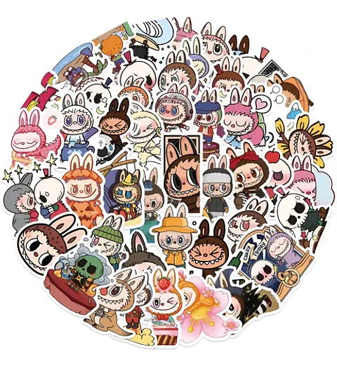 Labubu - Set De 50 Stickers / Calcomanías